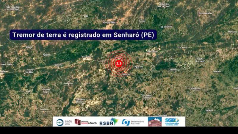 Tremor de terra atinge cidade nordestina - Reprodução/Rede Sismográfica Brasileira (RSBR)