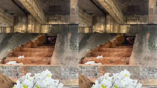 Imagem VÍDEO: DNIT inicia obra de manutenção em viaduto de Simões Filho próximo onde cratera abriu na BR-324