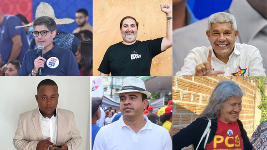 Candidatos ao governo da Bahia - Divulgação