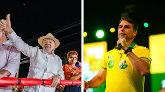 Ricardo Stuckert/Campanha de Lula e Charles Vieira/Campanha de Flávio Bolsonaro
