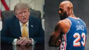 Reprodução/Instagram/@realdonaldtrump e Klutch Sports Group/Instagram @kingjames