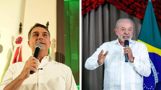 Charles Vieira/Campanha Flávio Bolsonaro e Ricardo Stuckert/Campanha de Lula