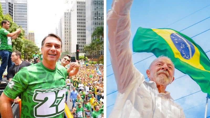Charles Vieira/Campanha de Flávio Bolsonaro e Ricardo Stuckert/Campanha de Lula