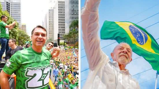 Charles Vieira/Campanha de Flávio Bolsonaro e Ricardo Stuckert/Campanha de Lula