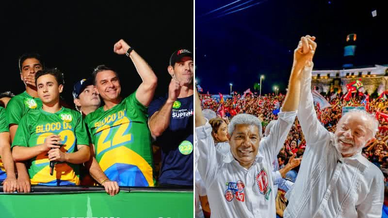 Vittor Sales/ Divulgação Campanha Flávio Bolsonaro Ricardo Stucker/ Divulgação Campanha Lula
