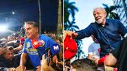 Charles Vieira/Campanha Flávio Bolsonaro e Ricardo Stuckert/Campanha de Lula