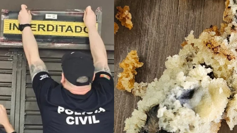Consumidor chegou a comer parte do bolo em que continha o rato - Imagem cedida/Polícia Civil