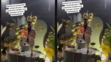 Imagem Vídeo: Cachorro invade aniversário e resolve "mudar" decoração na hora do parabéns