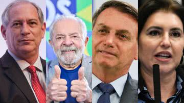Foto Ciro: Divulgação | Foto Lula: Ricardo Stuckert | Foto Bolsonaro: Alan Santos/PR | Foto Tebet: Divulgação