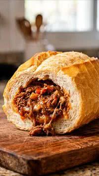 Aprenda a fazer buraco quente de forno com carne moída que transforma sobras em um lanche irresistível