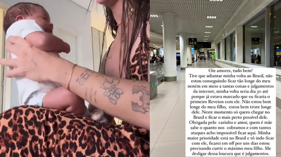 Influenciadora desiste de viagem após ser julgada por deixar filho no Brasil - Instagram/@apoline
