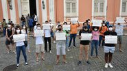 Estudantes de Medicina na manifestação em frente à Sede Mater - Divulgação