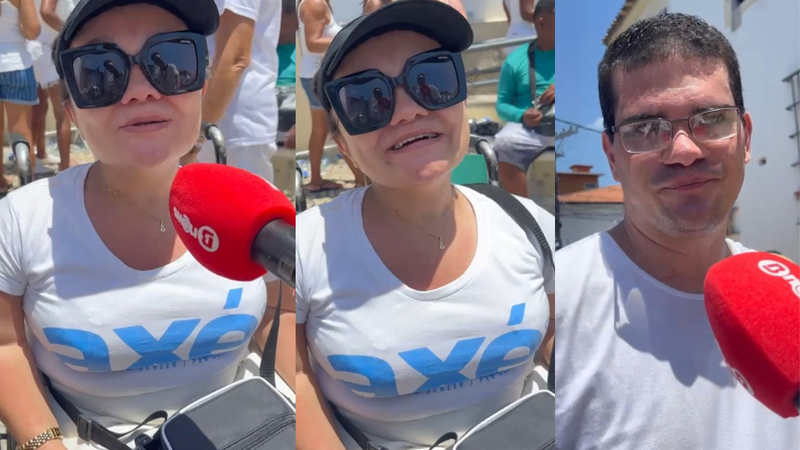 Casal sobem a Colina Sagrada em comemoração dupla - Dandaram Amorim/Bnews
