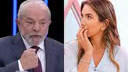 Lula e a apresentadora Patrícia Abravanel, filha de Sílvio Santos e esposa de Fábio Faria - Reprodução / Globo, SBT e RD1