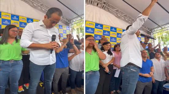 Imagem Bruno Reis canta louvor e chora durante inauguração de hospital
