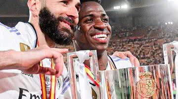 Imagem Sem mágoas: Vinicius Junior ‘eterniza’ Benzema após despedida do Real Madrid