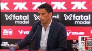 Novo executivo de futebol em coletiva para a imprensa nesta segunda-feira (02) - Reprodução / Redes Sociais / YouTube / @TVVitóriaOficial