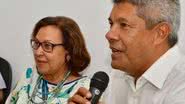 Lídice da Mata ao lado do pré-candidato petista, Jerônimo Rodrigues - Foto: Divulgação/GOV BA
