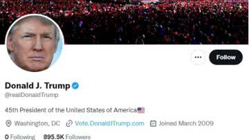 Reprodução/Twitter @realDonaldTrump