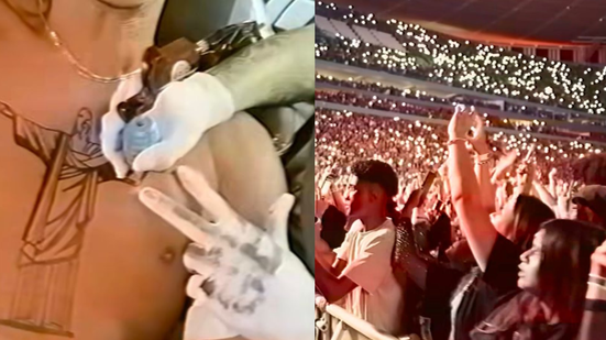 Cantor tatua Cristo Redentor e diz amar o Brasil - Instagram/@brunomars