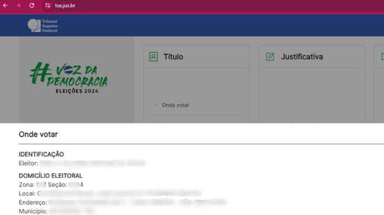 Imagem Eleições 2024: Saiba como consultar número do título, zona e seção