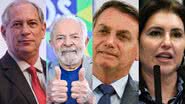 Foto Ciro: Dinaldo Silva/BNews; Foto Bolsonaro: Clauber Cleber Caetano/PR; Foto Lula: Ricardo Stuckert/Divulgação; Foto Tebet: Reprodução / Twitter / @simonetebetbr